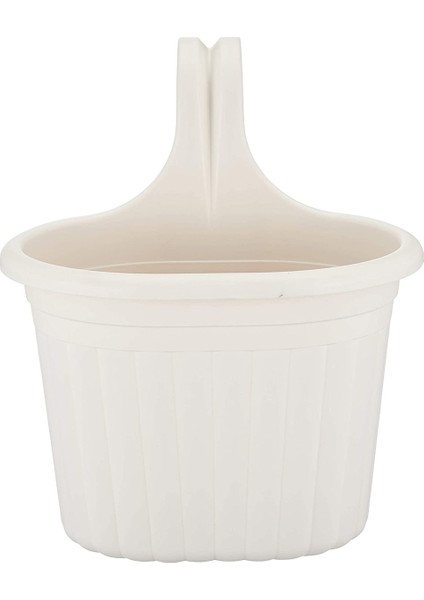 2 Adet 3 Litre Askılı Balkon Küpeşte Saksısı Seti Plastik Askı Saksı Set Tombik No1 modelleri