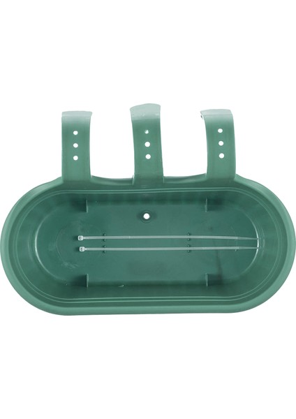 3 Adet 6,5 Litre Yeşil Askılı Balkon Küpeşte Saksısı Seti Plastik Askı Saksı Set Tombik No2