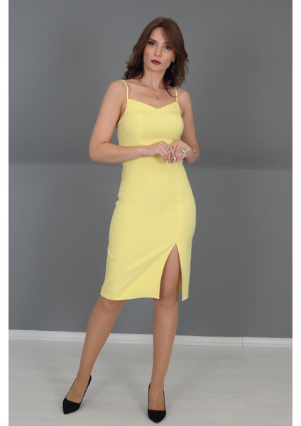 Askılı Elbise-Sarı fiyatları