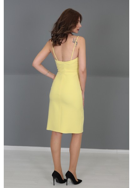 Askılı Elbise-Sarı indirimleri