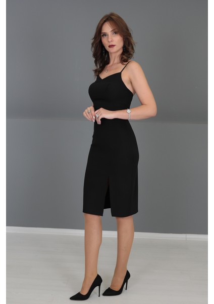 Askılı Elbise-Siyah fırsatları