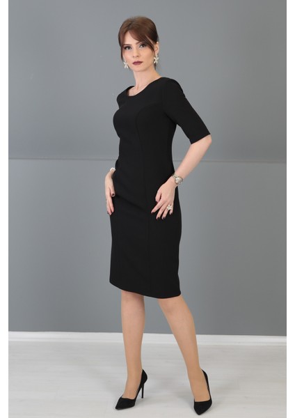 Kokteyl Kısa Kol Elbise-Siyah modelleri