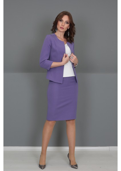 Düz Dar Etek-Lila fiyatları