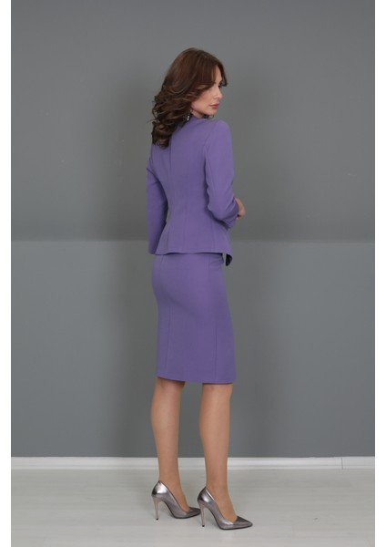 Düz Dar Etek-Lila modelleri