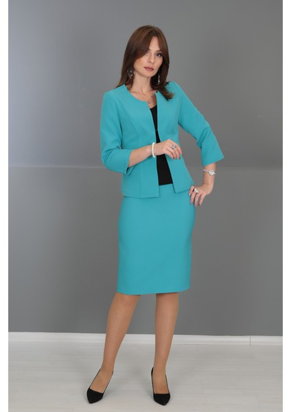 Düz Dar Etek-Turkuaz fiyatları