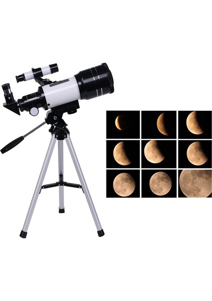 Taşınabilir F30070 Astronomik Reflektör Teleskop Seti Astronomi Standardı Için W / Tripod (Yurt Dışından)