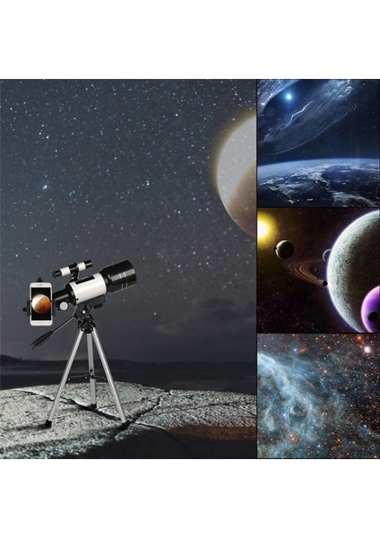 Taşınabilir F30070 Astronomik Reflektör Teleskop Kiti W / Tripod Telefon Kelepçeli Astronomi Için (Yurt Dışından)