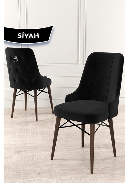 Concept Are Serisi, 80X132 Mdf Açılabilir Barok Ahşap Desen Mutfak Masa Takımı, 4 Sandalye Gümüş Halkalı