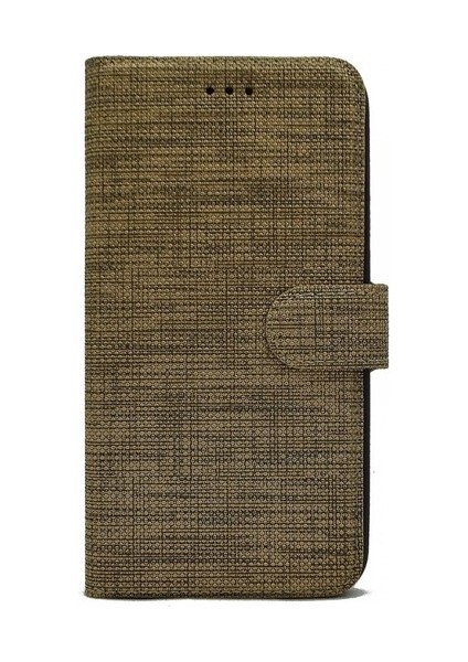General Mobile GM22 Plus Kılıf Kumaş Desenli Cüzdanlı Standlı Kapaklı Kılıf
