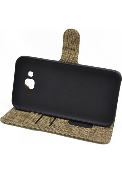 General Mobile GM22 Kılıf Kumaş Desenli Cüzdanlı Standlı Kapaklı Kılıf