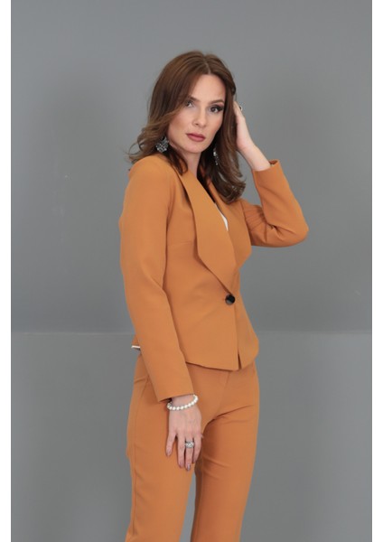 Amerikan Yaka Kısa Klasik Ceket-Taba modelleri