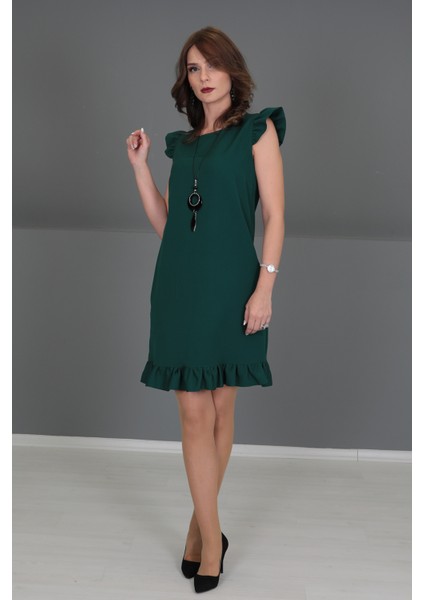 Fırfırlı Elbise-Zümrüt fiyatları