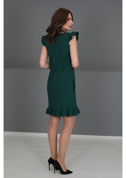 Fırfırlı Elbise-Zümrüt indirimleri