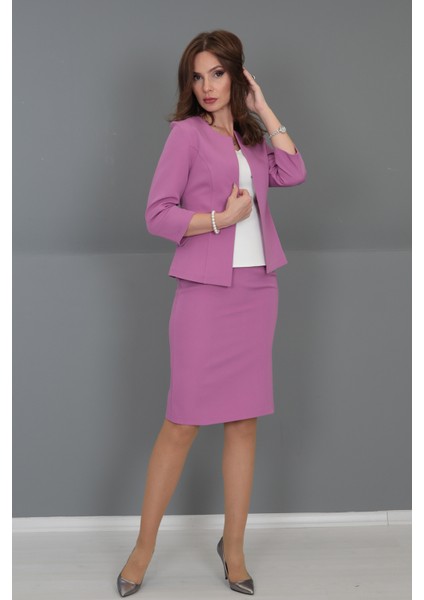 Düz Dar Etek-Leylak