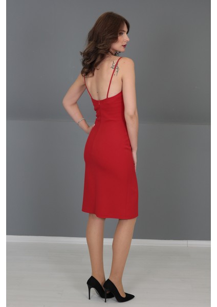 Askılı Elbise-Kırmızı fırsatları