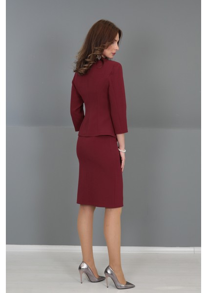 Düz Dar Etek-Bordo modelleri