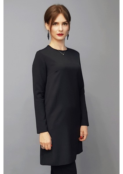 Sıfır Yaka Uzun Kol Bluz- Siyah fiyatları