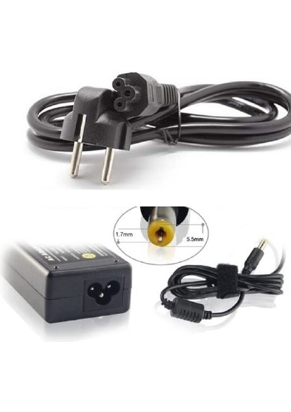 Acer Uyumlu Muadil Ürün 2 Yıl Garantili Aspıre 5741G, 5742G, 5742Z, 5750G, 5750Z, 5755G Laptop Notebook Adaptör Şarj 19 Volt4.74 Amper Acer Tüm Modeller - 5.5mm 1.7mm