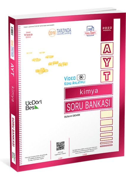 AYT 2022 Kimya Soru Bankası 2022 (Ciltli)
