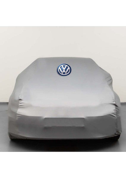 Volkswagen Scirocco Gri Otomobil Kumaş Logolu Penye Oto Örtüsü