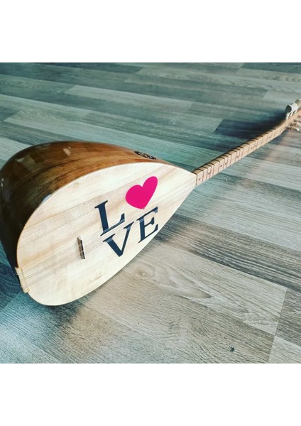 Bağlama Kısa Sap 'love' Işlemeli Tam Set Bağlama