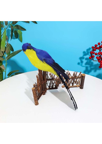 Macaw Yapay Kuşlar Kuş Papağan Modeli Veranda Yard Çim Peyzaj Mavisi (Yurt Dışından)