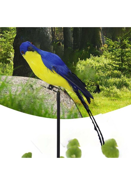 Macaw Yapay Kuşlar Kuş Papağan Modeli Veranda Yard Çim Peyzaj Mavisi (Yurt Dışından)