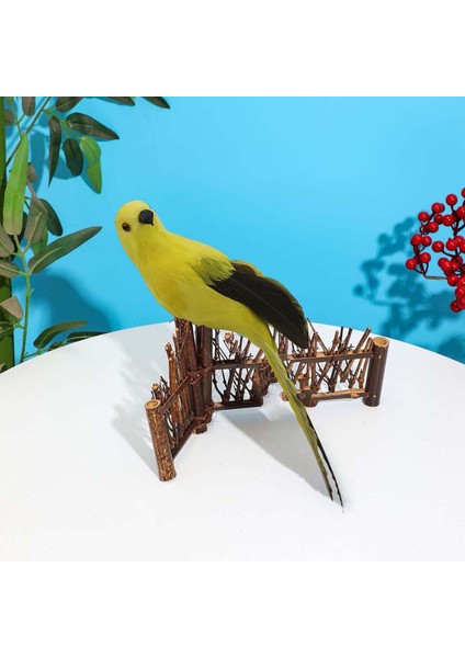 Macaw Yapay Kuşlar Kuş Papağan Modeli Veranda Avlusu Çim Peyzajı Sarı (Yurt Dışından) fiyatları