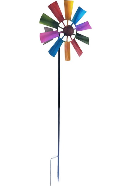 Rüzgar Spinner Bahçe Yel Değirmen Açık Bahçe Çimen Çark Dekor Renkli (Yurt Dışından)