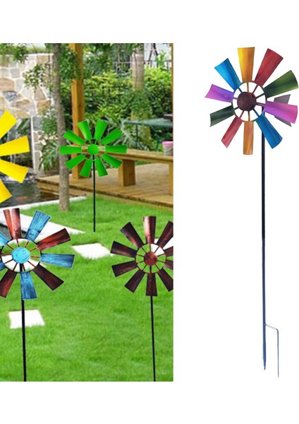 Rüzgar Spinner Bahçe Yel Değirmen Açık Bahçe Çimen Çark Dekor Renkli (Yurt Dışından) modelleri