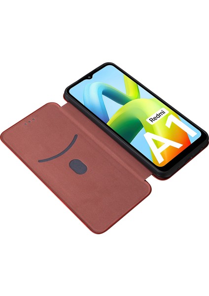 Xiaomi Redmi A1 Uyumlu Telefon Kabı - Kahverengi (Yurt Dışından)