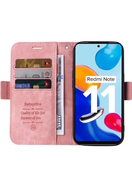 Xiaomi Redmi Note 11 Uyumlu Telefon Kabı - Pembe (Yurt Dışından)