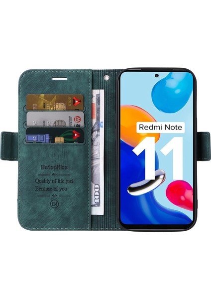 Xiaomi Redmi Note 11 Uyumlu Telefon Kabı - Yeşil (Yurt Dışından)