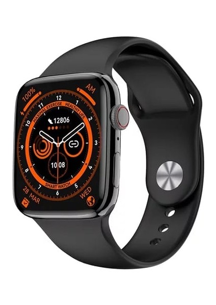 Watch 8 Dt Max Siyah Akıllı Saat Iphone ve Android Tüm Telefonlara Uyumlu Geniş Ekran Hd