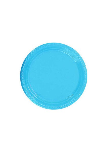 Kalın Plastik Mavi Tabak 25 Adet