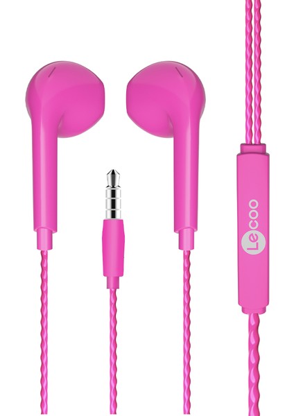 EH104 3.5mm Jacklı Kulak İçi Mikrofonlu Kulaklık Pembe