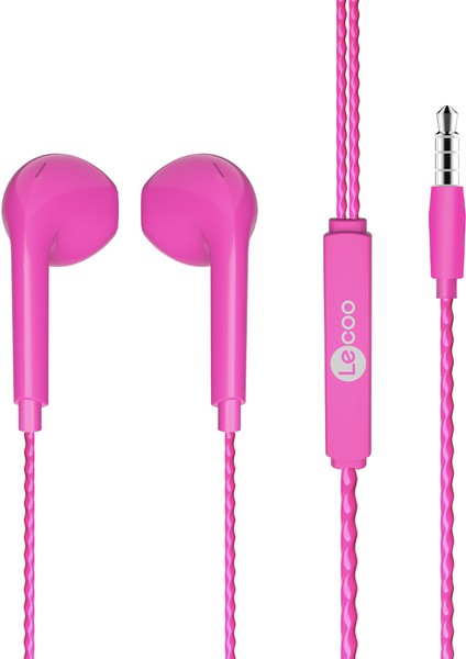 EH104 3.5mm Jacklı Kulak İçi Mikrofonlu Kulaklık Pembe