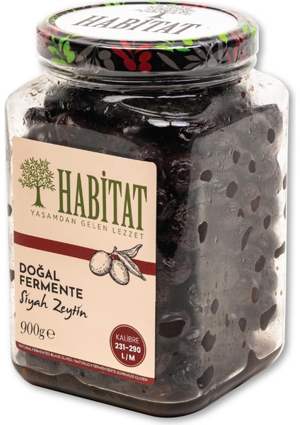 Gemlik Tipi Siyah Sele Zeytin (231-290 Kb.) 900 gr