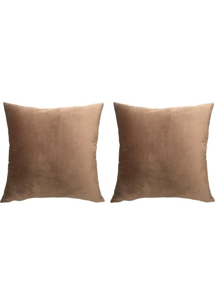 2x Yumuşak Atmak Yastık Dekoratif Yastık Kapakları Kanepe Ev Yatak Odası Kahverengi fiyatları