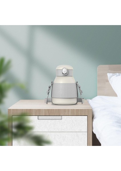 Vakum Yalıtım Şişesi Şişe 480 ml Omuz Askısı Sızdırmaz Kahve Şişesi Beyaz modelleri