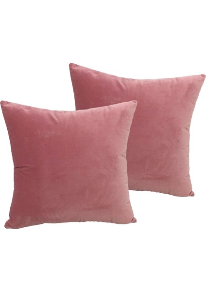 2x Yumuşak Atmak Yastık Kapakları Dekoratif Yastık Kılıfı Kanepe Ev Yatak Odası Pembe Için