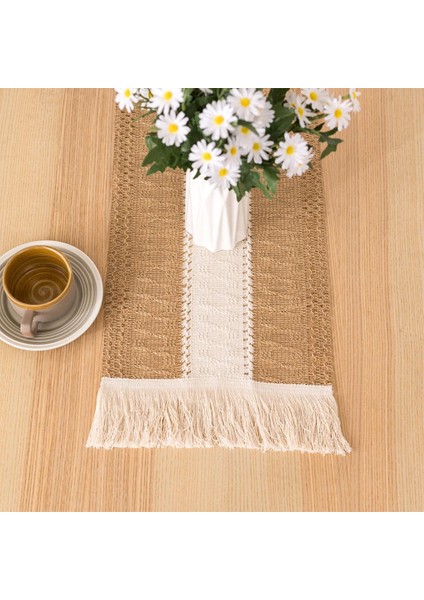 Makrome Masa Koşucu Rustik Çiftlik Evi Masa Koşucu Her Amaç 30X180 cm Yemek Için indirimleri