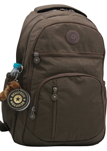 Suya Dayanıklı Krinkıl Kumaş Unisex Vizon Okul ve Sırt Çantası 1700