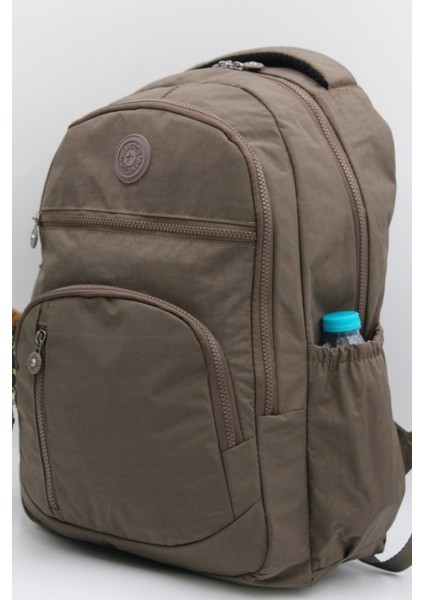 Suya Dayanıklı Krinkıl Kumaş Unisex Vizon Okul ve Sırt Çantası 1700