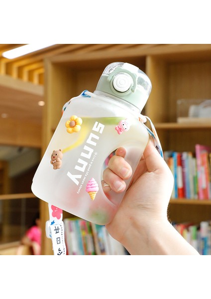 Büyük Kapasiteli Matara 1000ML - Açık Yeşil (Yurt Dışından)