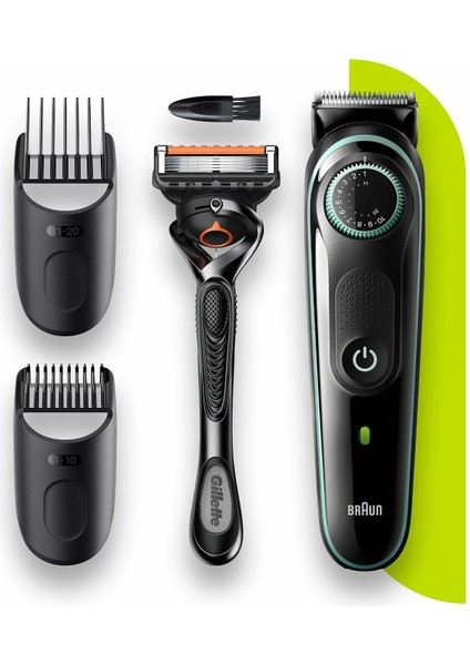 Bt 3341 Ayarlanabilir Taraklı Saç & Sakal Şekillendirici + Gillette Hediye