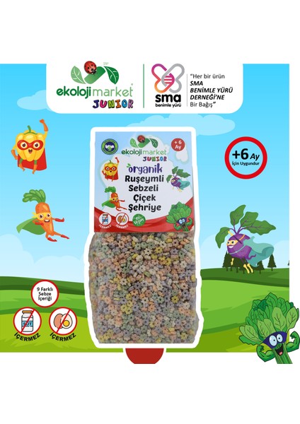 Organik Ruşeymli Sebzeli Çiçek Şehriye fiyatları