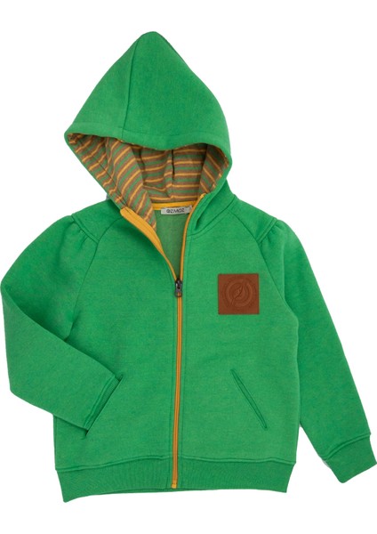 Recycle Pamuk Şardonlu Kapüşonlu Benetton Kız Çocuk Ceket