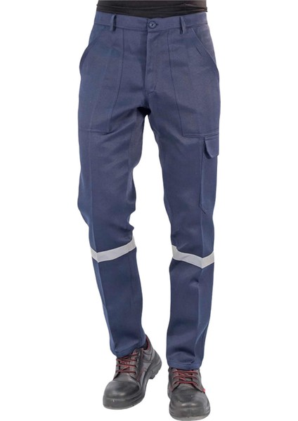 0201 16x12 Gabardin Reflektörlü Kargo Cepli Yazlık İş Pantolonu