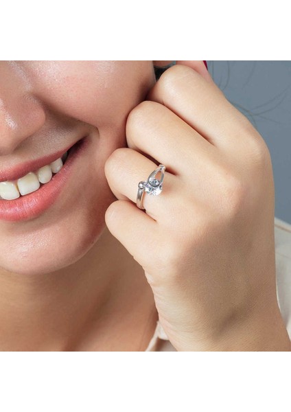 Starlight Diamond Pırlanta Montür Elegance 925 Ayar Gümüş Bayan Tektaş Yüzük modelleri